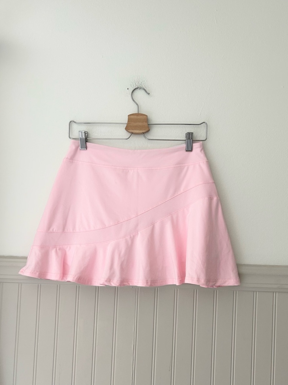 Light Pink Ruffle Hem Tennis Skort Athletic Activewear Medium